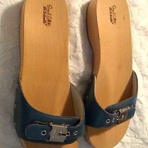 Original wood Dr scholl's sandals